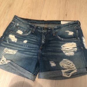Rag and Bone distressed boyfriend shorts